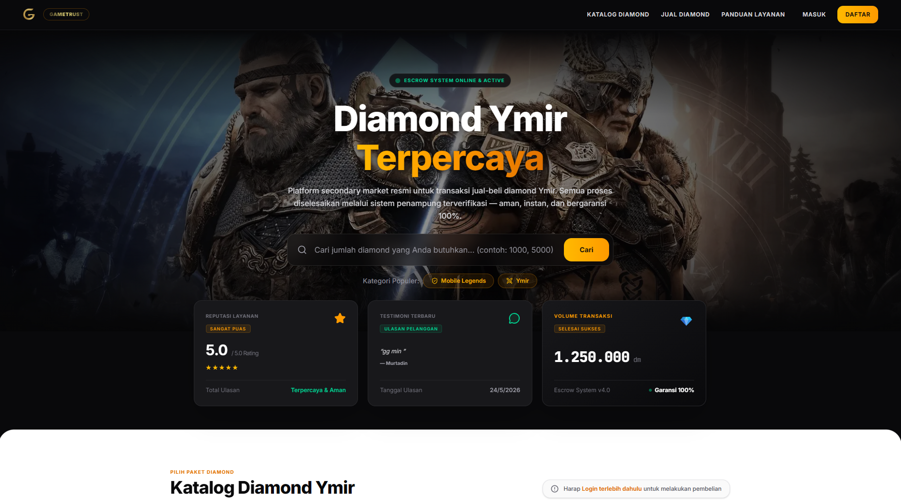 Game_trust admin dashboard